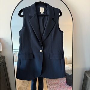 Joie Dark Blue Sleeveless Vest